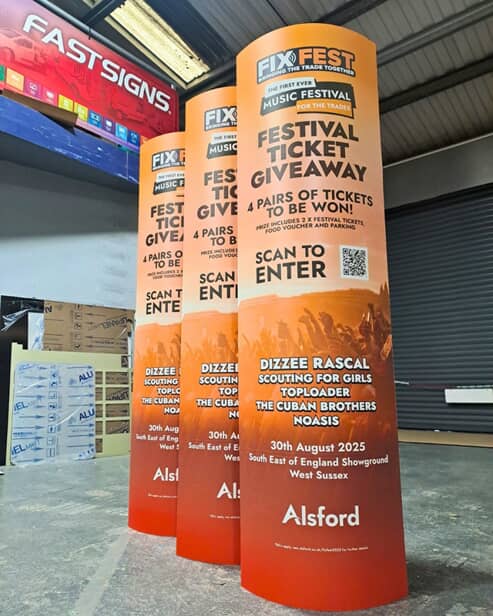 An image of the Pop-up Signs for Fix Fest 2025.